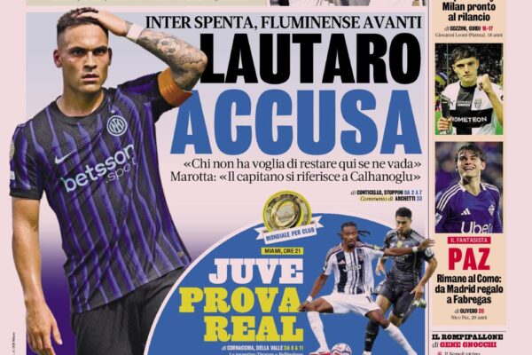 Le ultime notizie dal mondo sportivo: Prima pagina Gazzetta dello Sport