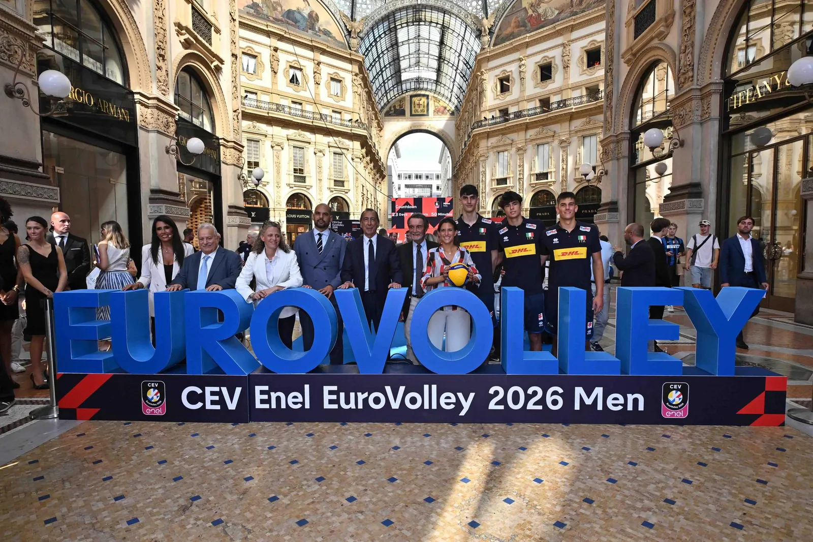 Presentato a Milano il countdown clock del prossimo Cev ENEL EuroVolley 2026